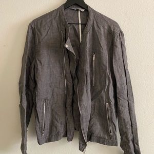 ZARA Gray Linen Jacket